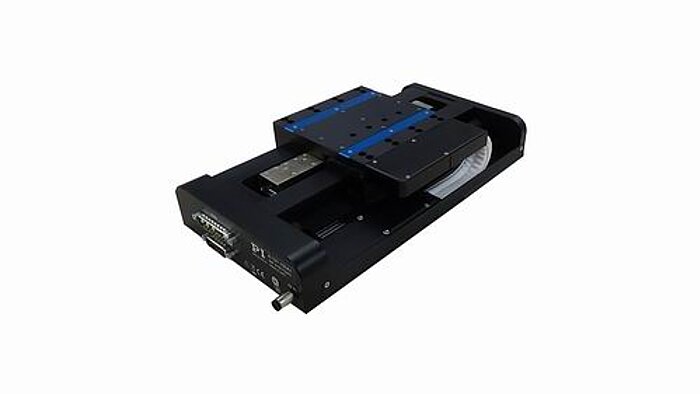 The PIglide AT1 series of compact stages are linear servo motor driven with fully preloaded air bearings and an integral optical linear encoder. The combination of these non-contact components results in a frictionless motion platform that offers the highest performance, quality and life. These stages are ideally suited for many high precision applications, such as metrology, photonics alignment, semiconductor inspection, flat panel display, laser machining, and precision scanning applications. The non-contact design also makes these stages ideal for cleanroom applications. A high-force linear motor can drive the stage to top speed within a few milliseconds. The dovetail preloaded air bearing design in this model will support normal, vertical, and side-mounted orientation. 