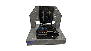 Air Bearings mounted on granite bridge for XYZ motion