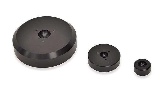 PI’s line of flat pad circular air bearings is designed for use in any application where frictionless, accurate linear or planar motion is required. The modular nature of these bearings allows the user to build their own motion system. Multiple bearings can be combined to increase load capacity or to create multi-axis motion platforms. Air bearings are wear-free and ideal for clean environments. Air bearings do not exhibit any breakaway or running friction, regardless of payload. 