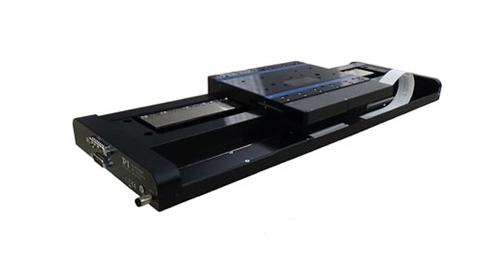 PIglide LC air bearing positioning stages are linear servo motor driven with fully preloaded air bearings and optical linear encoders. The combination of these non-contact components results in a frictionless motion platform that offers the highest performance, quality and life. These stages are ideally suited for many high precision applications, such as metrology, photonics alignment, semiconductor, flat panel display and precision scanning applications. The non-contact design also makes these stages ideal for cleanroom applications. 